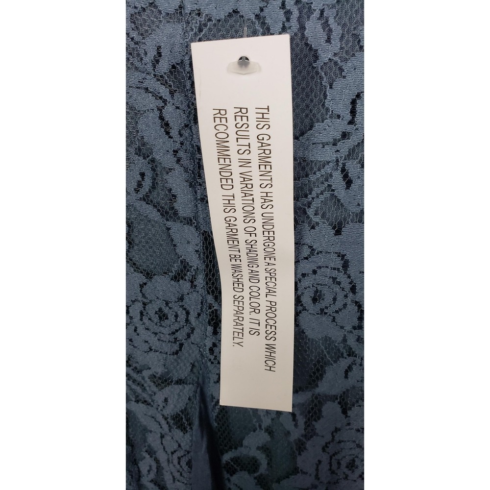 Indigo Thread Co Maxi S Dress Blue Lace Panel Ombre Whimsigoth Fairy Ethereal - Picture 8 of 9
